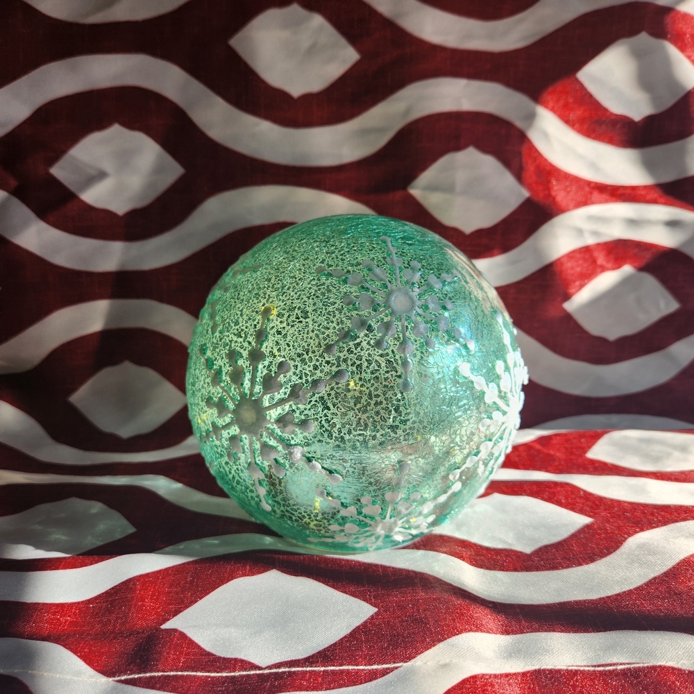 Elegant Green Glass Sphere Art Piece